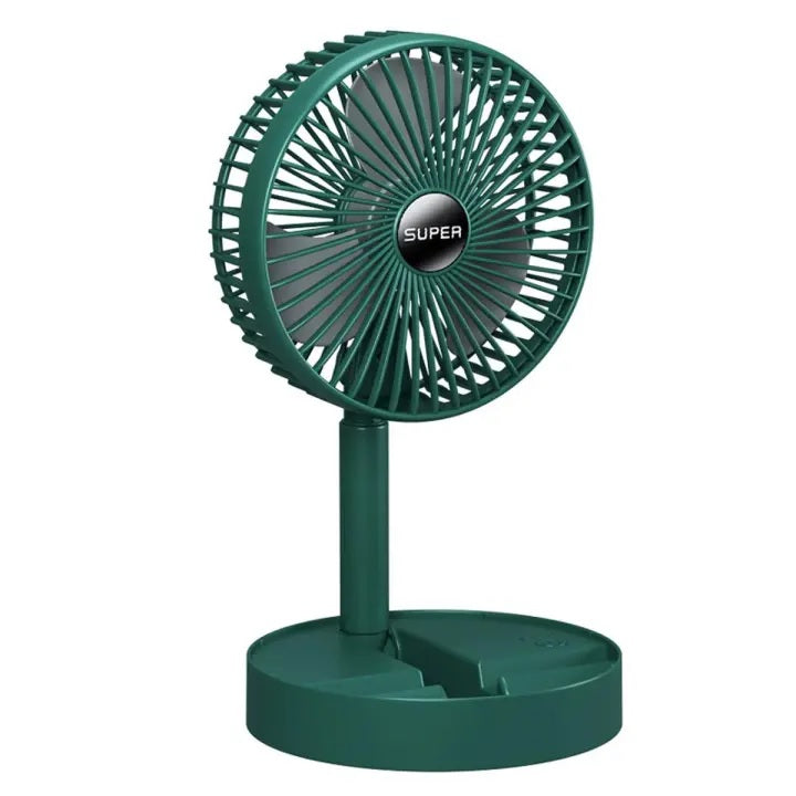 FEIDIAO Rechargeable Telescopic Foldable Mini Fan – Low Noise Portable Desktop & Outdoor Fan