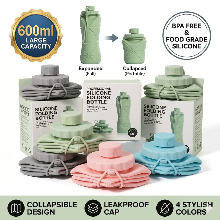 FOLDABLE SILICON WATER BOTTLE