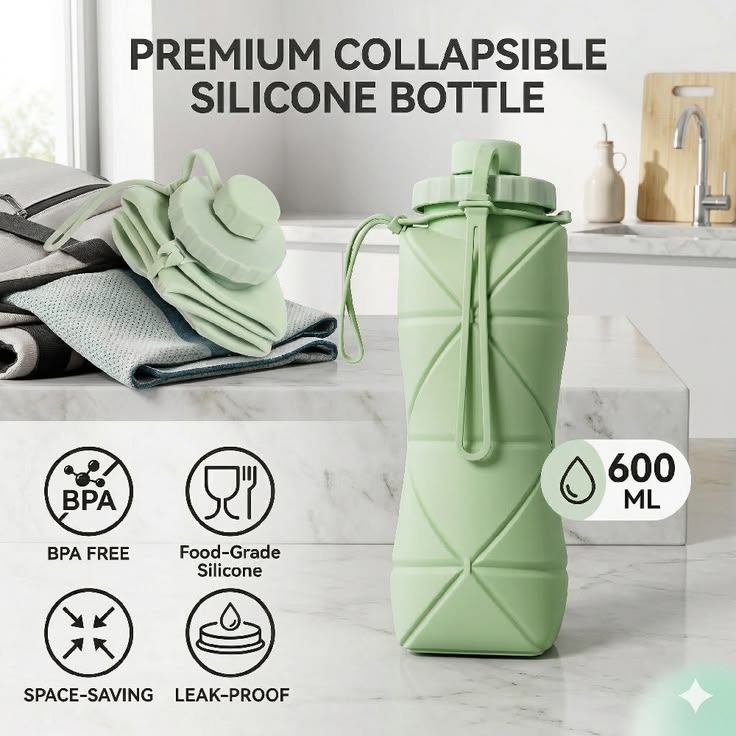 FOLDABLE SILICON WATER BOTTLE